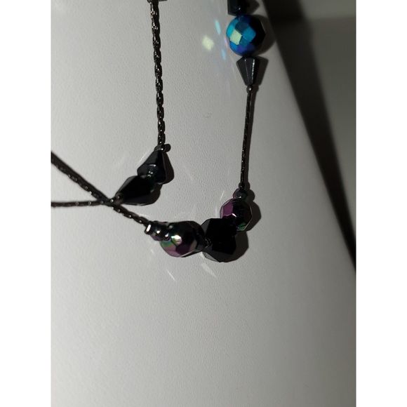 2028 Women's Beaded Necklace Aurora Borealis Rhinestones Double Length Bohemian - Picture 12 of 12